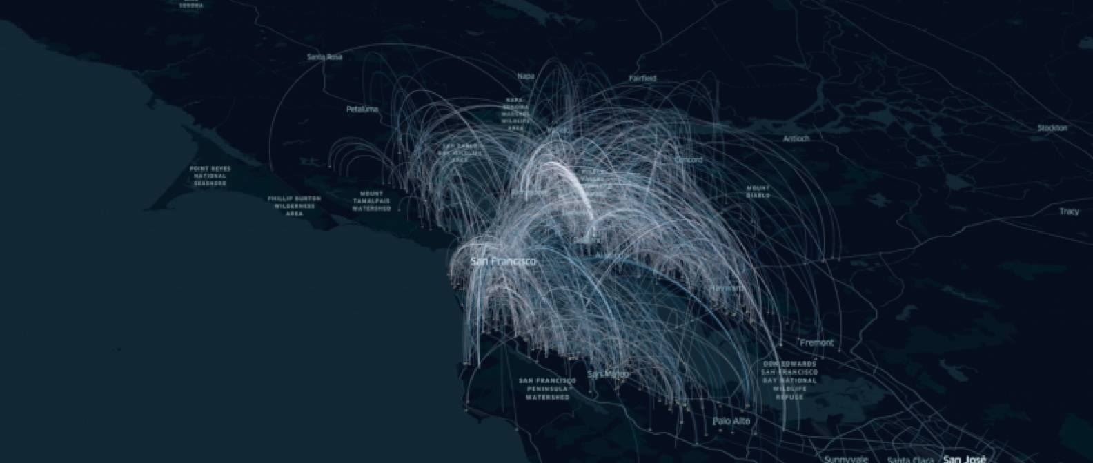 Time lapsed Traffic Data Illuminates US Cities san francisco 800x400